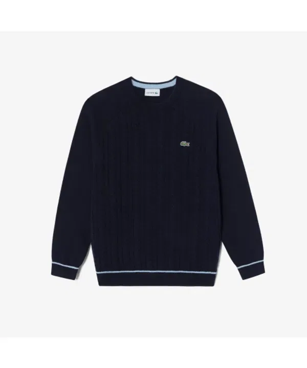 Свитер мужской трикотажный с круглым вырезом Lacoste, не указан — фото 4