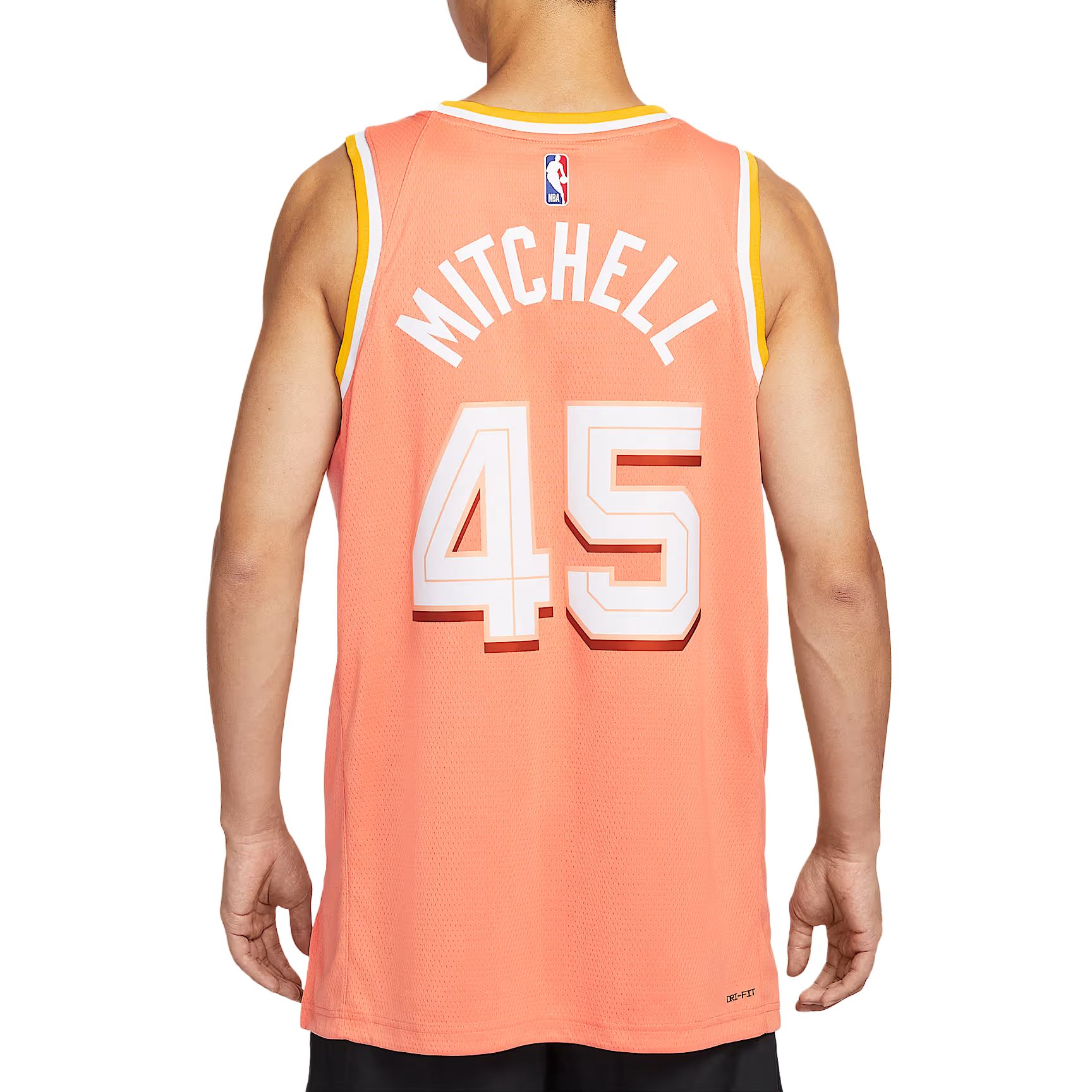 Баскетбольная майка NBA FW25 Donovan Mitchell City Edition Swingman Dri FIT мужская Nike, оранжевый — фото 3