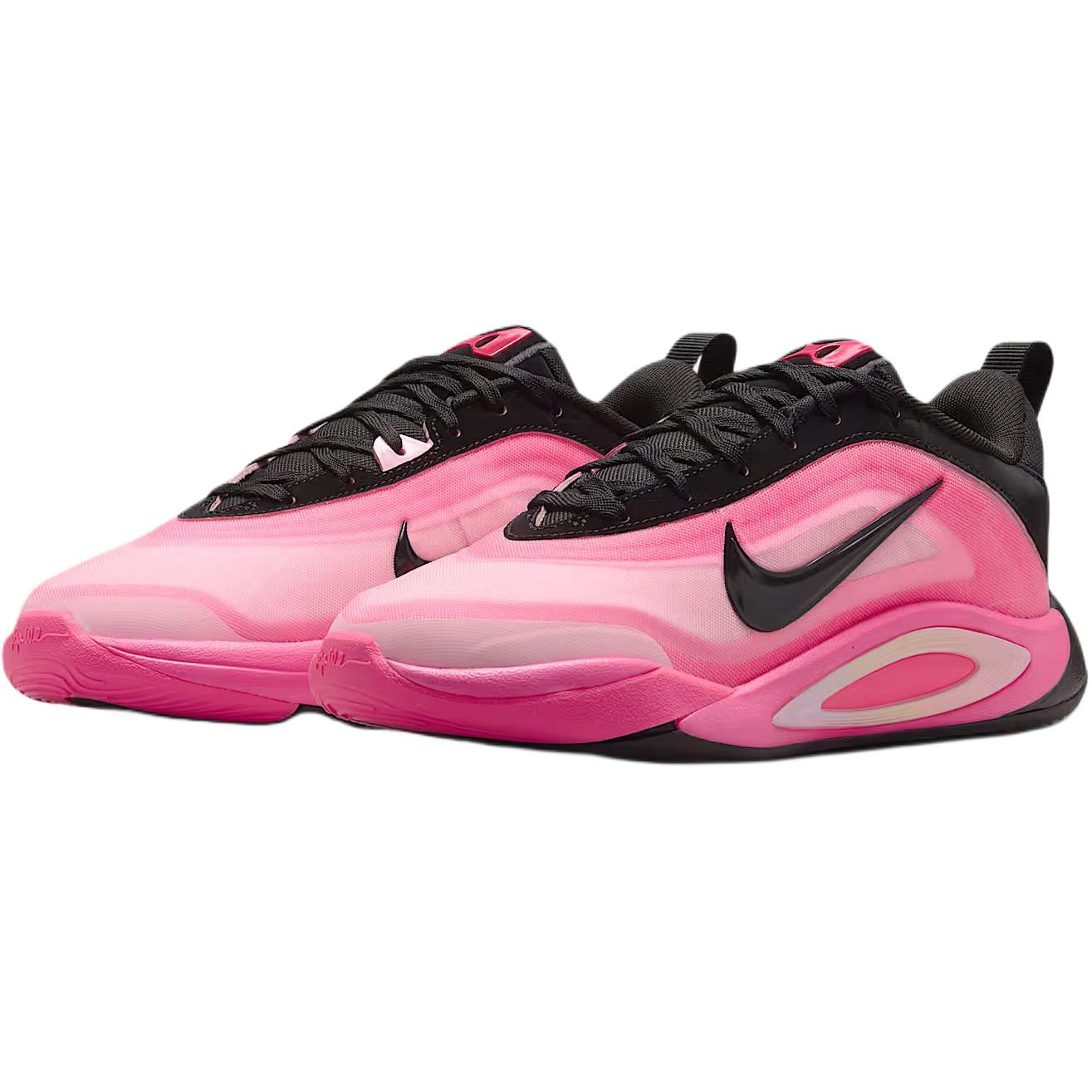 Nike A'One нескользящие износостойкие низкие детские баскетбольные кроссовки pink black — фото 4