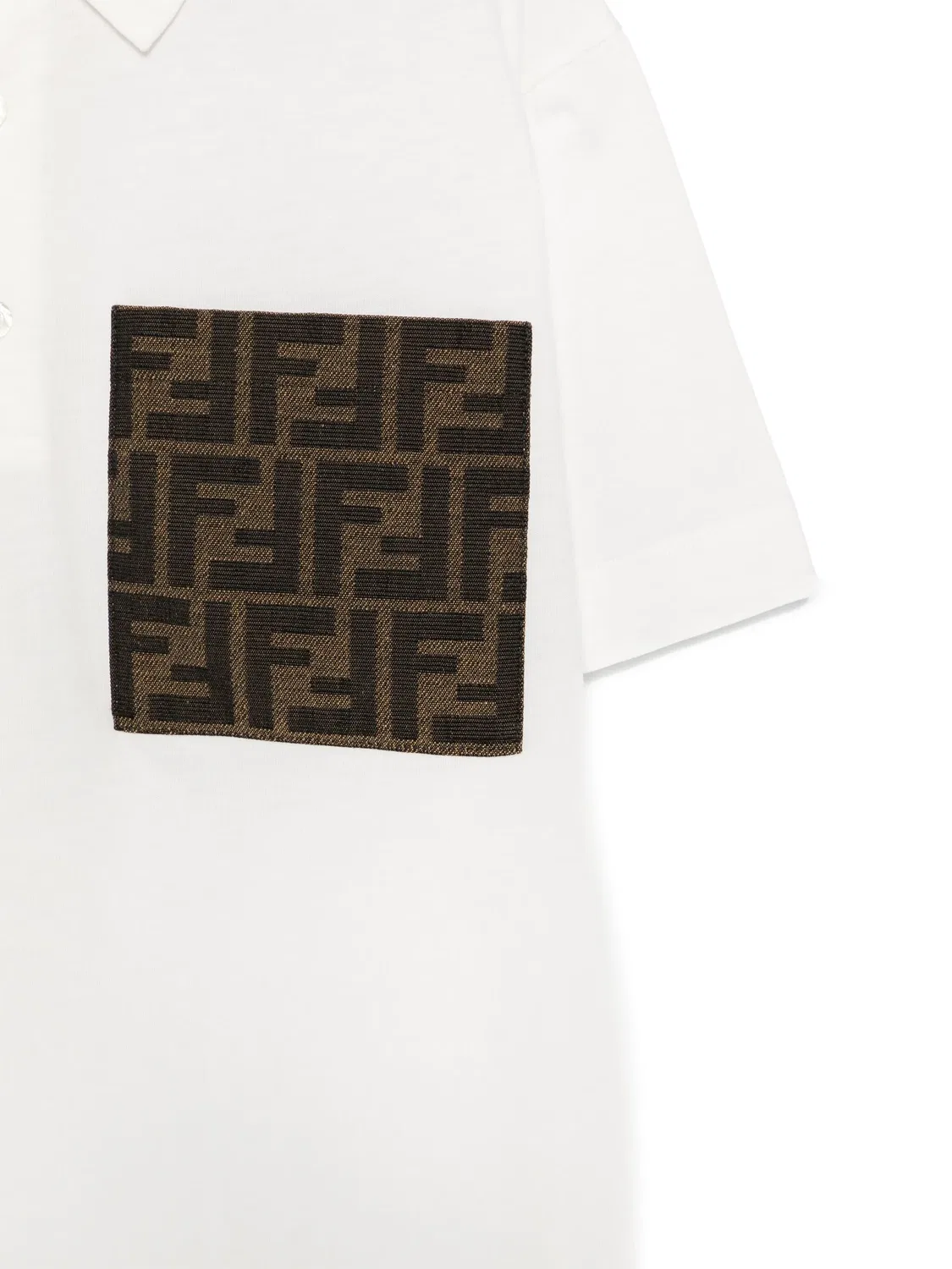 Поло из джерси FENDI, белый — фото 3