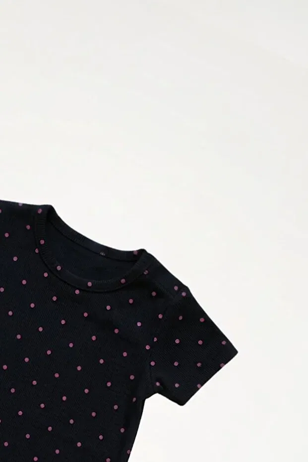 Детский комбинезон для девочек хлопковый Polka Dot Pattern Newteam, Black — фото 2
