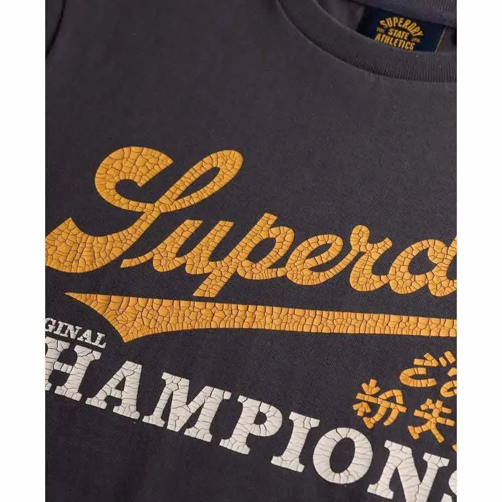 Футболка Athletic Relaxed Fit Superdry, серый — фото 4