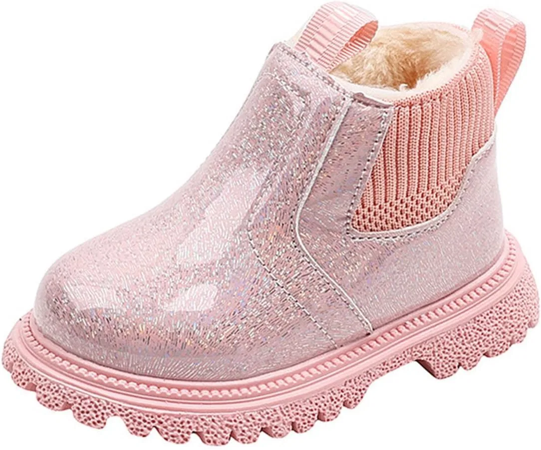 Детские зимние ботинки для девочек с флисовой подкладкой Snow Boots, Pink