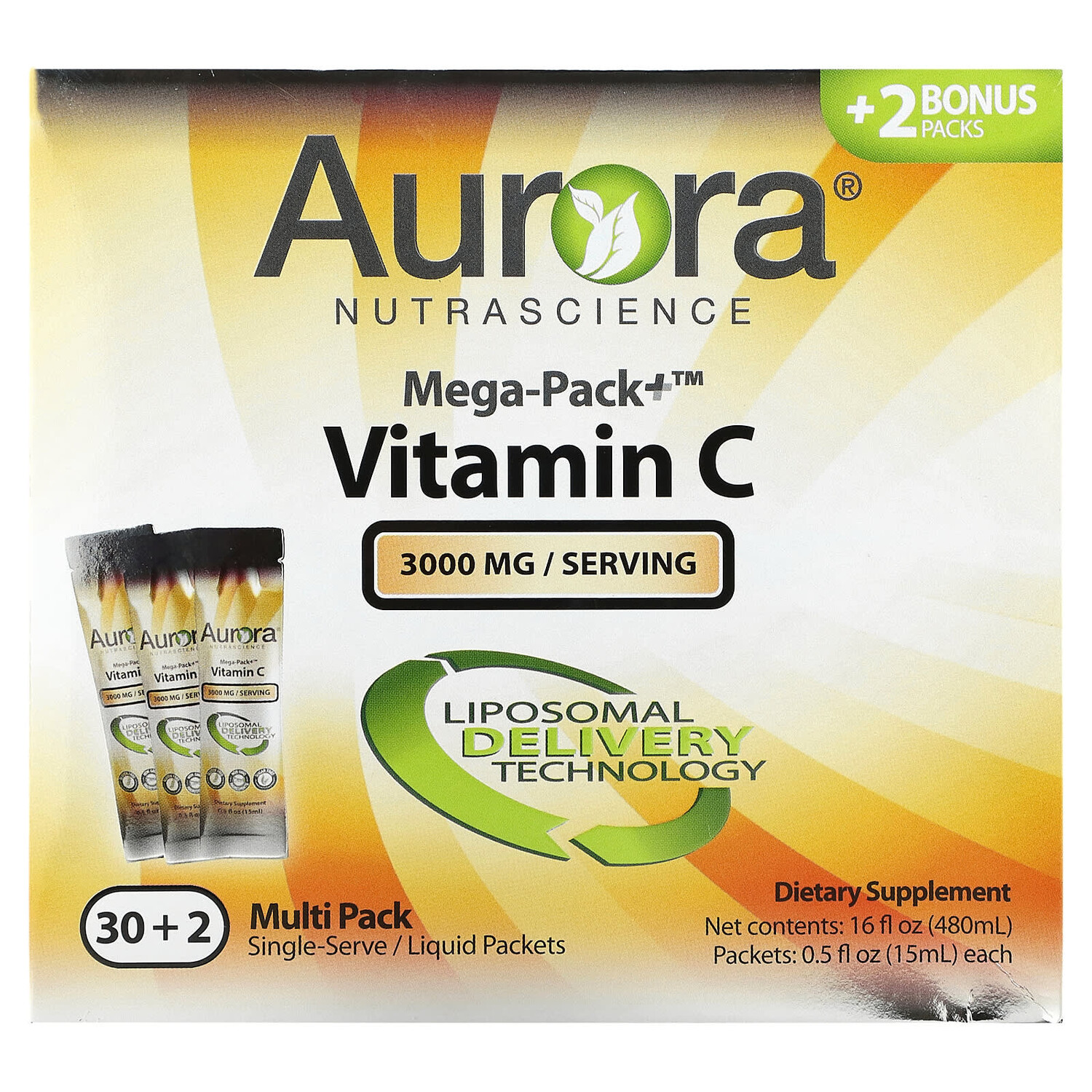

Витамин C Aurora Nutrascience, 32 упаковки по 15 мл
