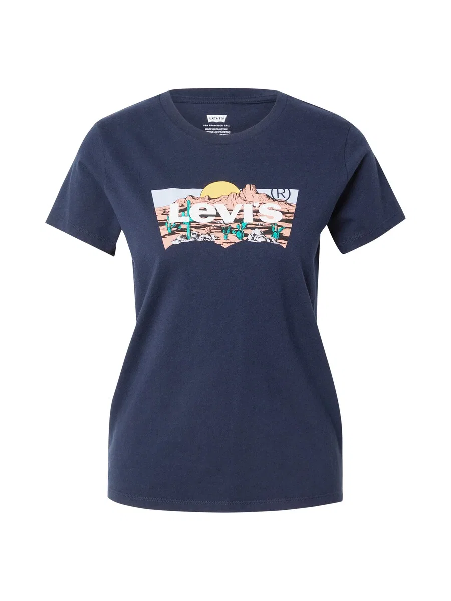 Футболка LEVI'S 'The Perfect' темно-синего цвета