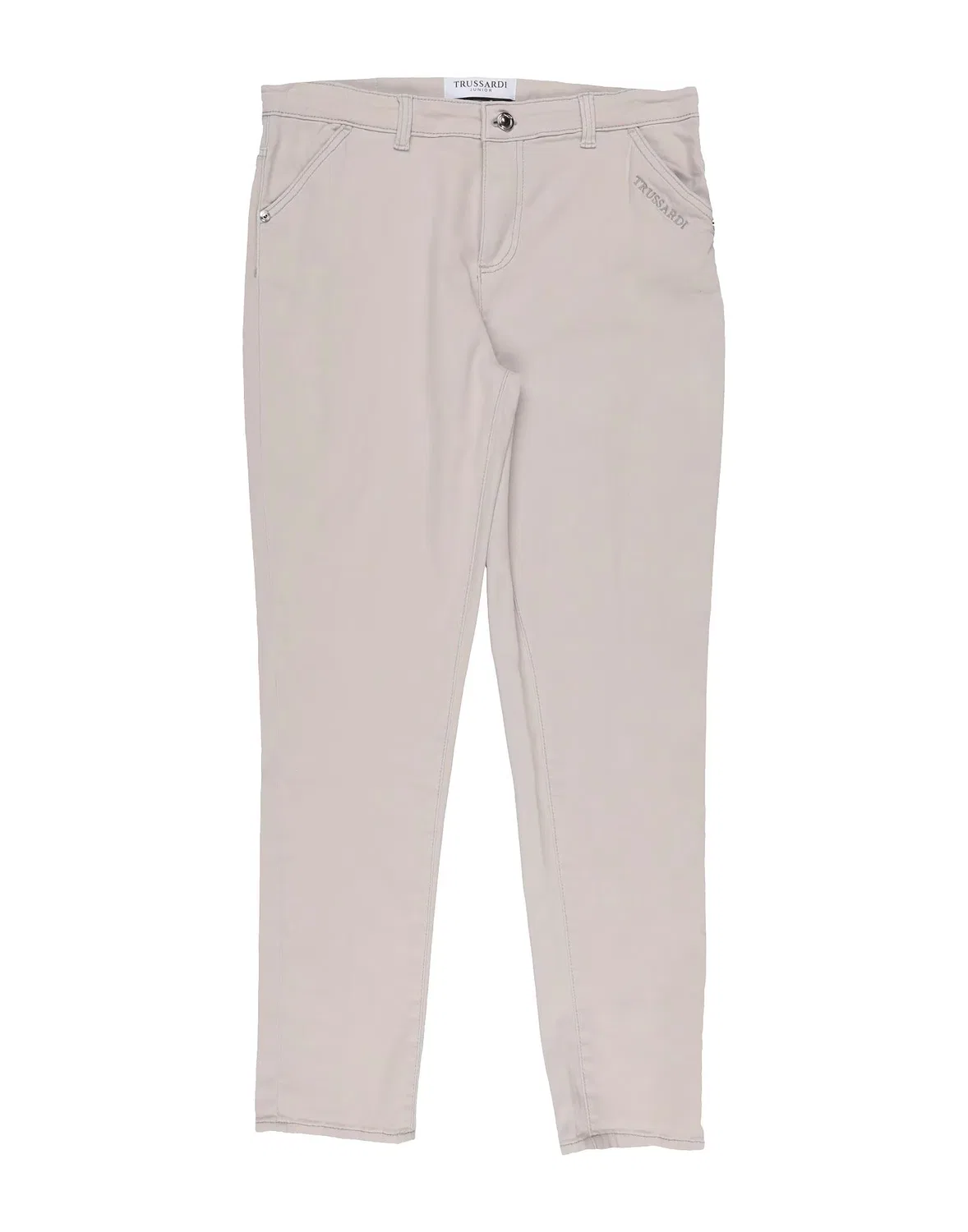 Детские джинсы для девочек однотонные Trussardi, серый