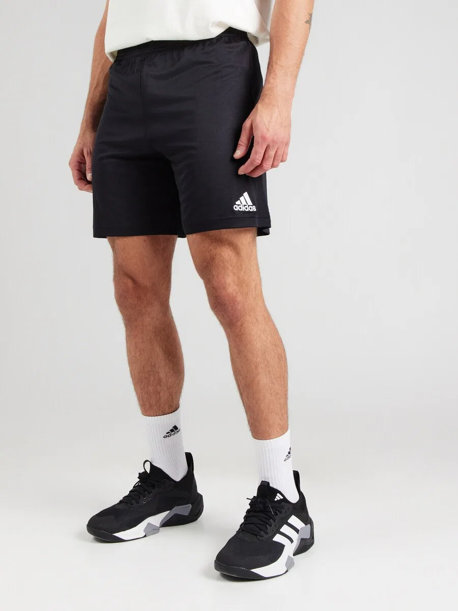 Спортивные шорты ADIDAS PERFORMANCE Regular Workout Pants 'Entrada 22' черного цвета — фото 2