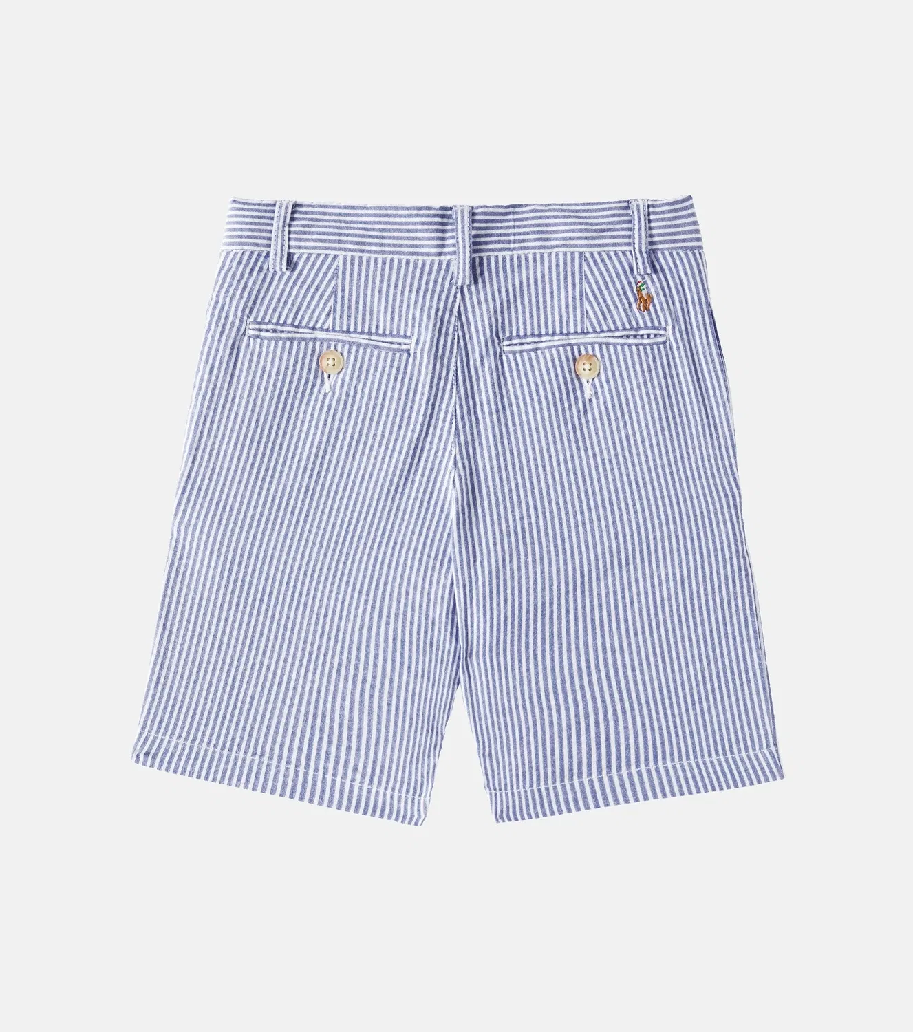 Шорты хлопковые из сирсакера Polo Ralph Lauren Kids, синий — фото 2