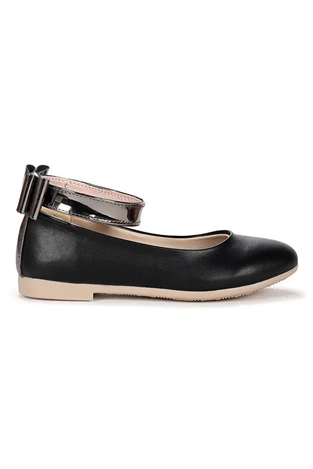 Детские балетки для девочек без застежки Kiko Kids, Black — фото 4
