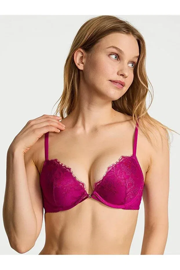 Женский бюстгальтер пуш-ап с кружевом Rose lace Victoria'S Secret, Purple