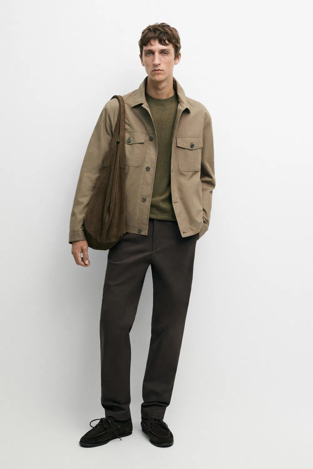 Брюки Massimo Dutti, узкие, коричневые