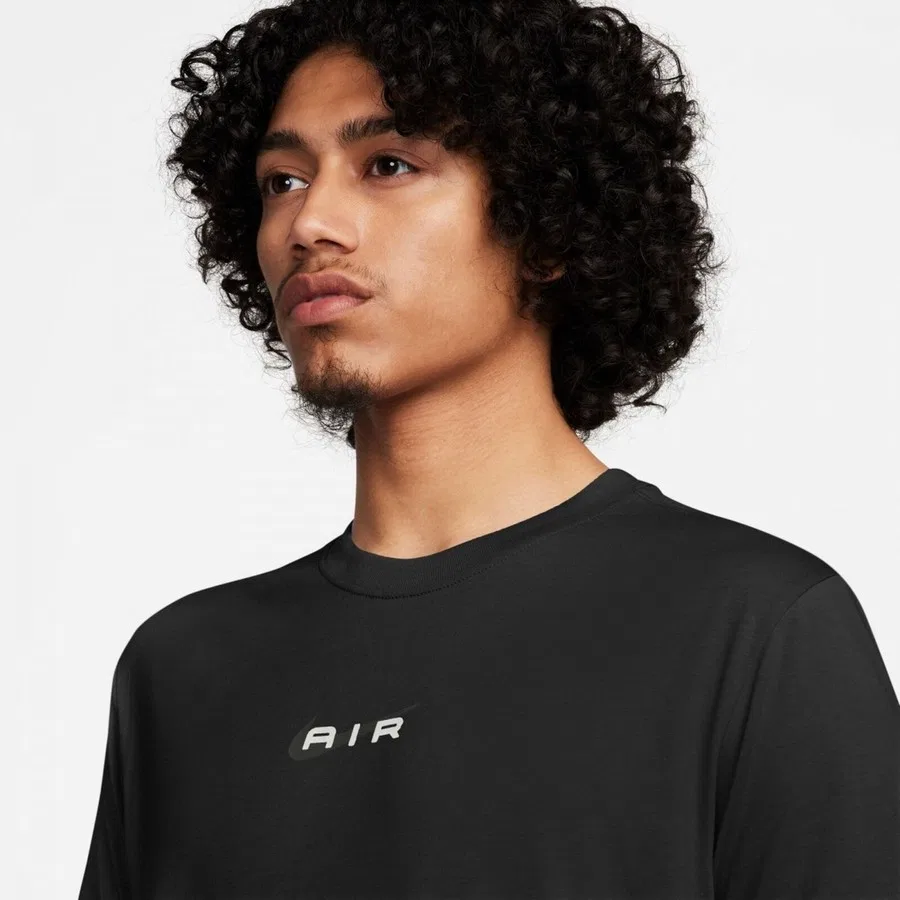 Футболка спортивная с логотипом Nike Air Oversize, S, Черный — фото 2
