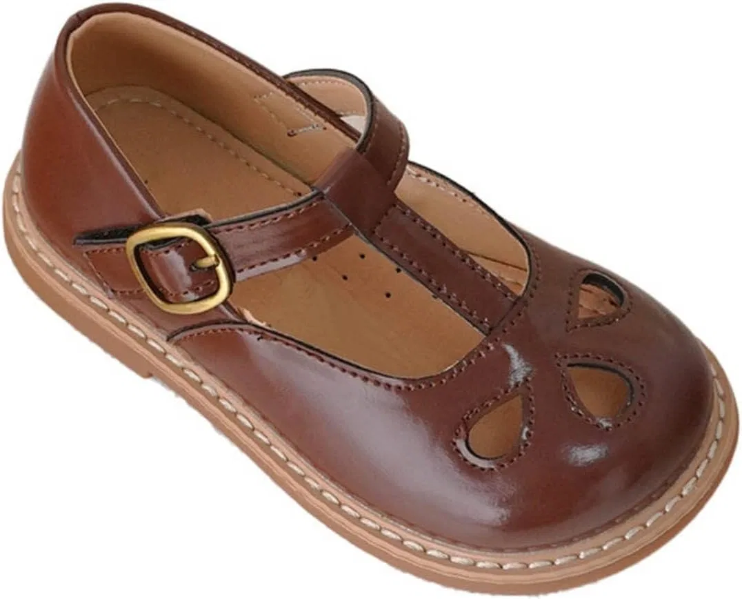 Детские туфли Мэри Джейн для девочек, балетки, Brown