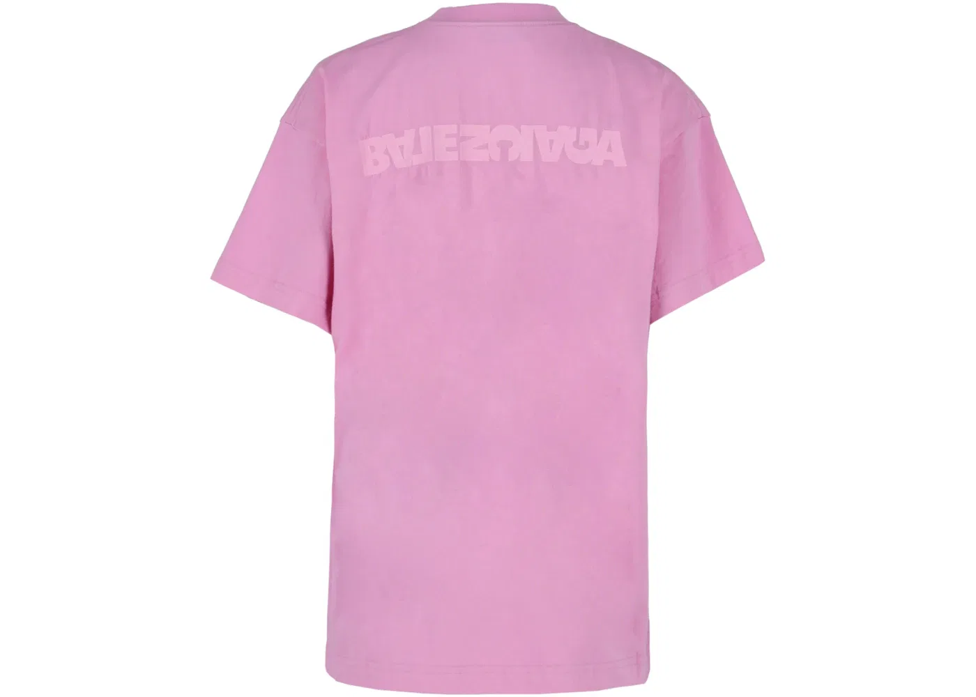 Женская футболка с вышивкой Upside Down Embroidered Logo Balenciaga, Pink — фото 2