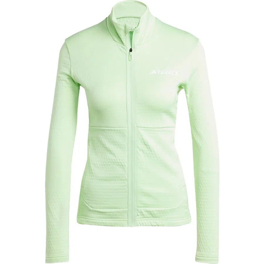 Женская куртка-флис с длинным рукавом Terrex Multi Light Fleece Full-Zip Jacket adidas, Зеленый — фото 3