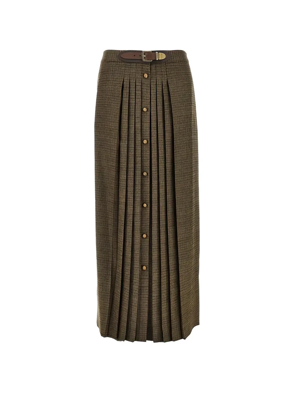 Юбка макси плиссированная с поясом Etro, коричневый