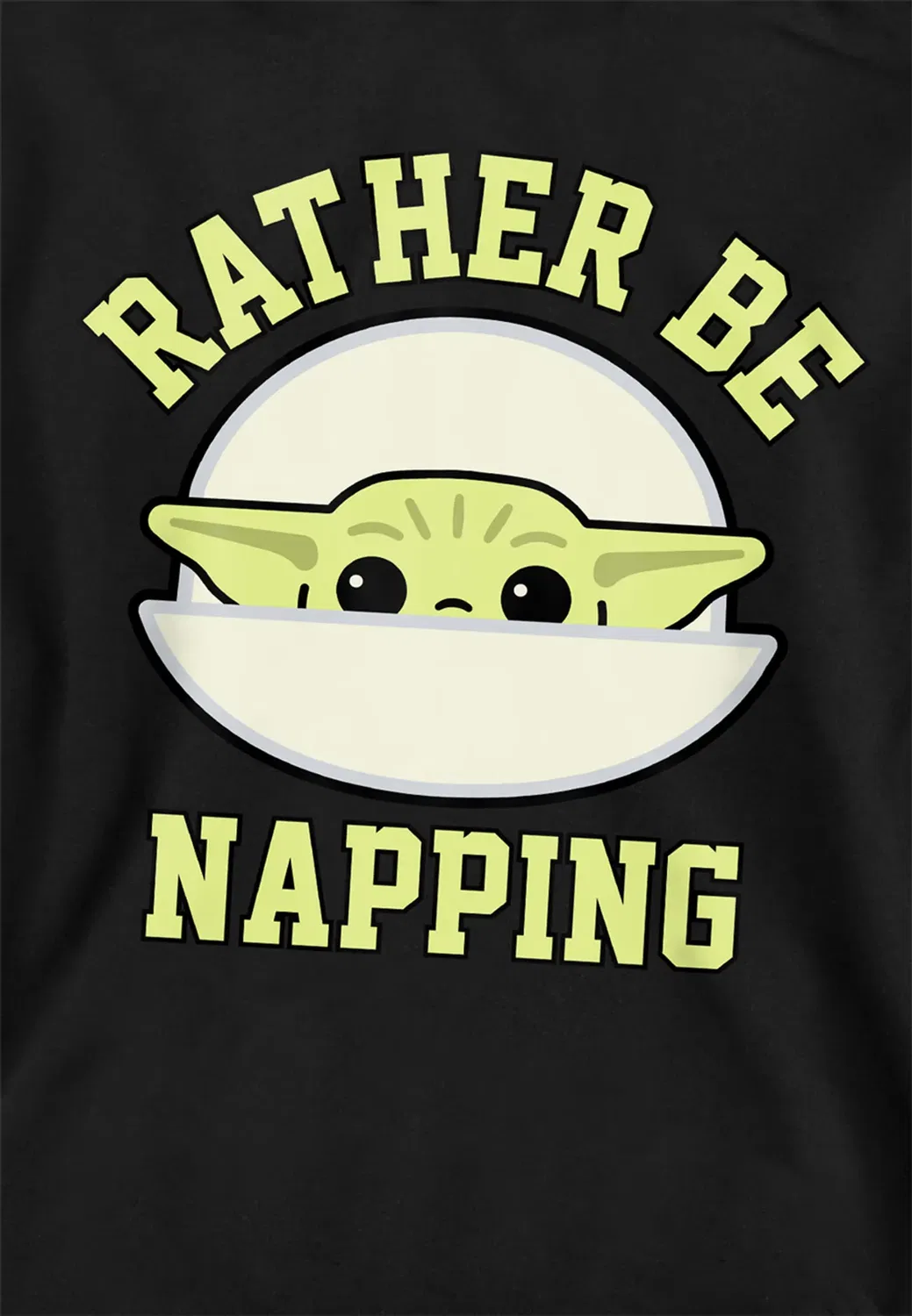 Детский худи с принтом Grogu Napping Pod Star Wars - The Mandalorian, Black — фото 2