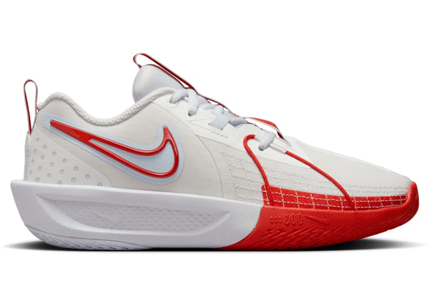 Детские кроссовки для баскетбола Nike Air Zoom GT Cut 3 Nike, Summit White/Football Grey/Metallic Silver/Picante Red