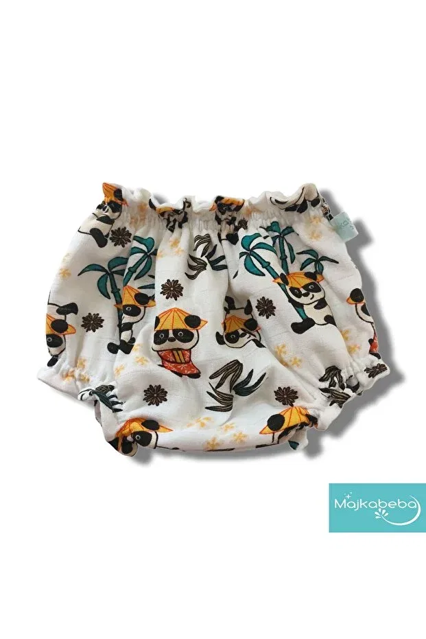 Детские трусы для мальчиков хлопковые Panda patterned with hat and mattresses (liquid proof) panties diaper drop training pants swimsuit shorts Majkabeba, Panda In A Hat