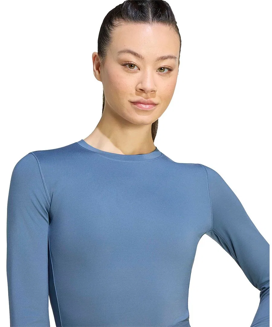 Женская облегающая футболка с длинным рукавом Hyperglam Cropped Training adidas, Power Pink/White — фото 2