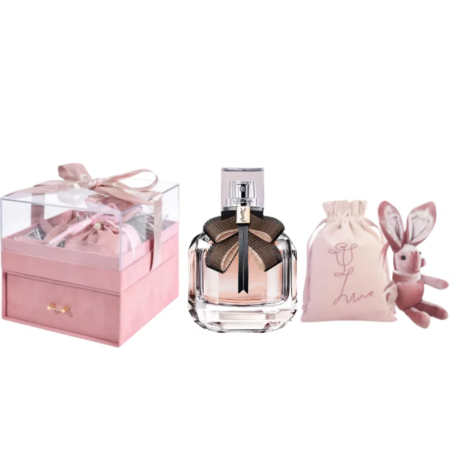 Парфюмерный набор Reverse Paris Radiant Eau De Toilette 50 мл с брелоком-кроликом и косметичкой, Yves Saint Laurent