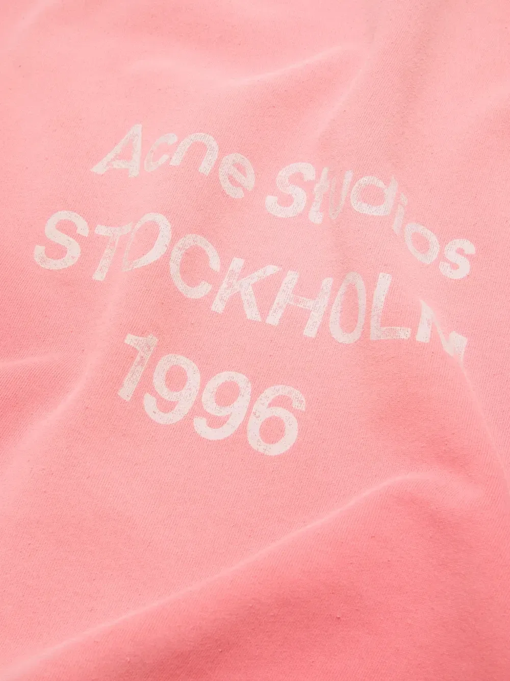 Худи из флиса с логотипом Acne Studios, розовый — фото 3