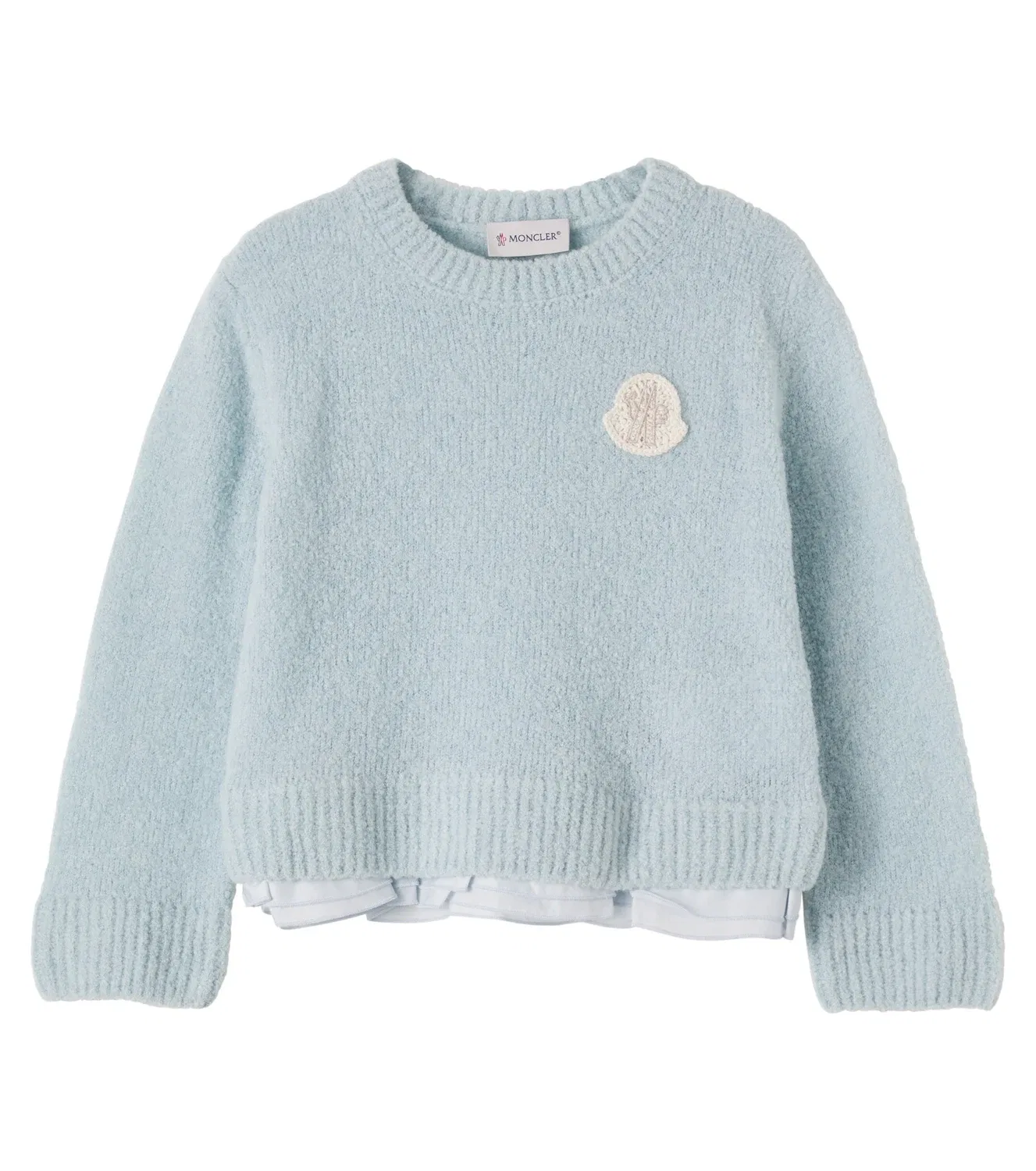Свитер из смеси шерсти Moncler Enfant, синий