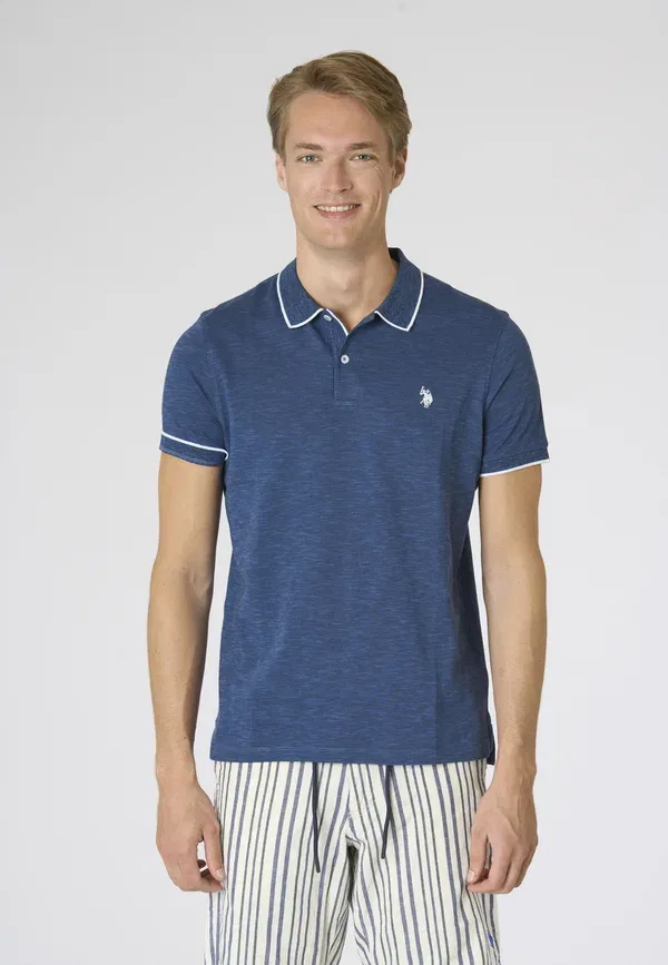 Поло из пике U.S. Polo Assn., синий
