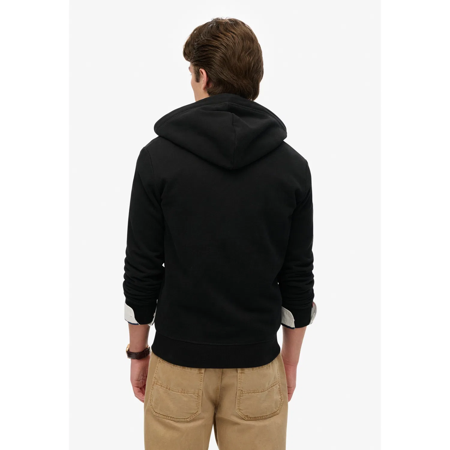 Мужская капюзонная толстовка с логотипом Superdry, Black — фото 3
