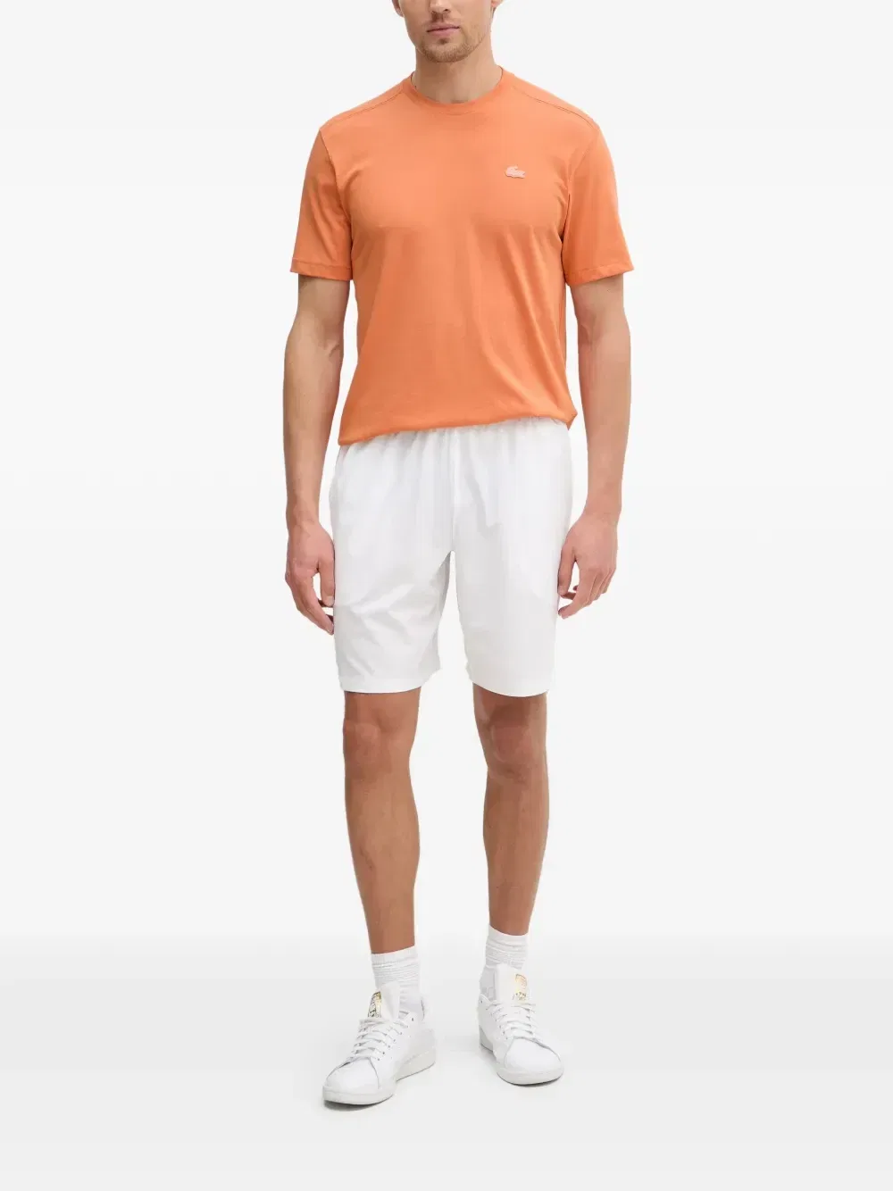 Спортивная футболка с нашивкой-логотипом Lacoste, оранжевый — фото 2