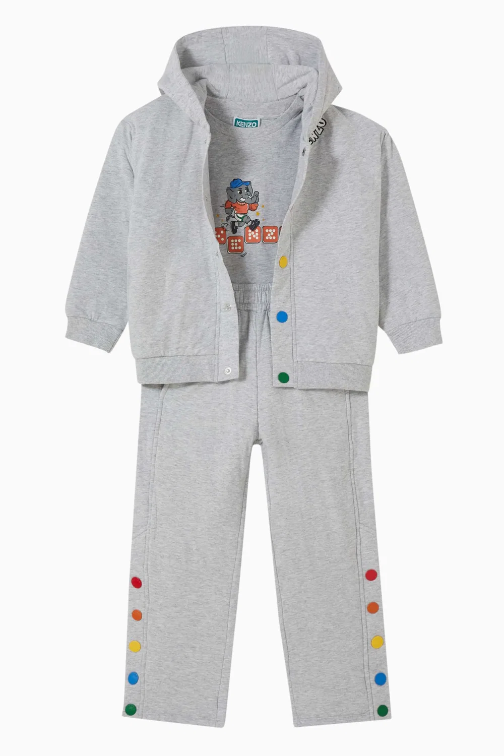 Футболка с принтом хлопковая KENZO KIDS — фото 2