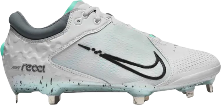 Бутсы Nike Wmns Hyperdiamond 4 Elite 'Photon Dust Dynamic Turquoise', белый — фото 2