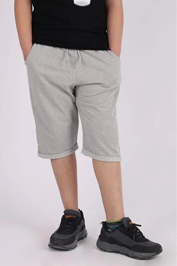 Детские шорты для мальчиков с двойными карманами Basic Çiko Kids, Gray — фото 3