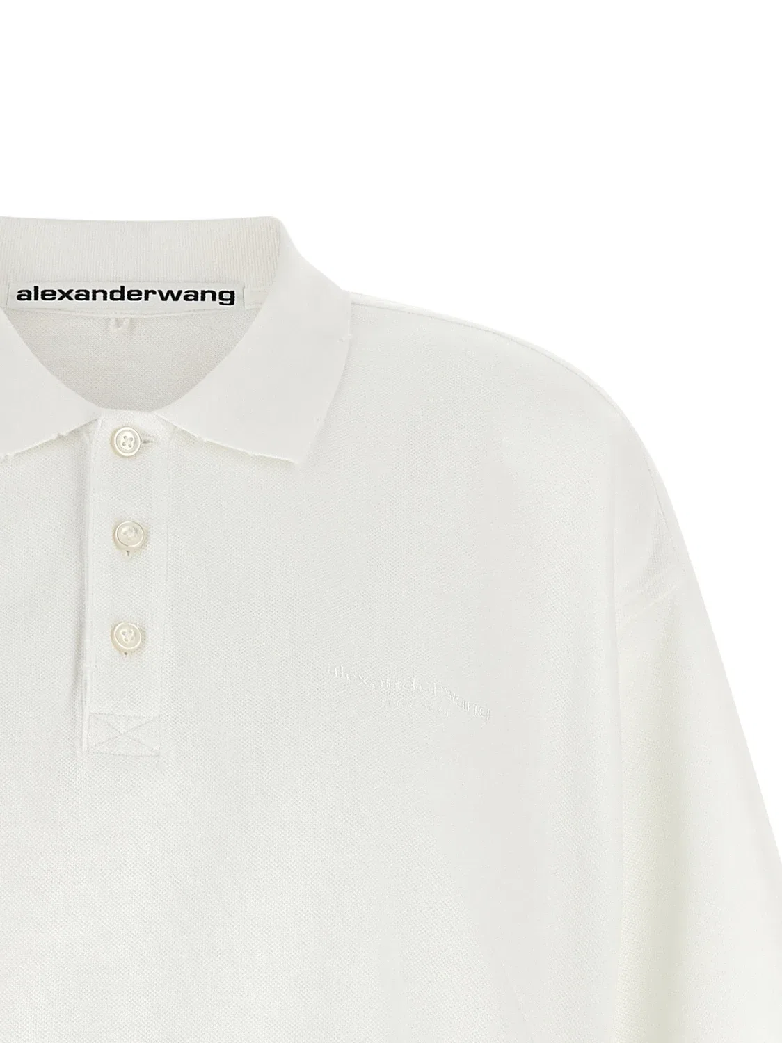 Джинсовое платье-поло с юбкой Alexander Wang, мультиколор — фото 3
