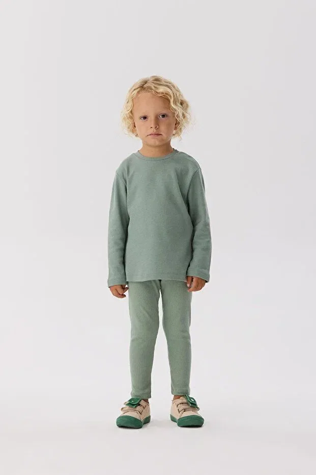 Детская футболка с длинным рукавом Nebbati Basic, Green