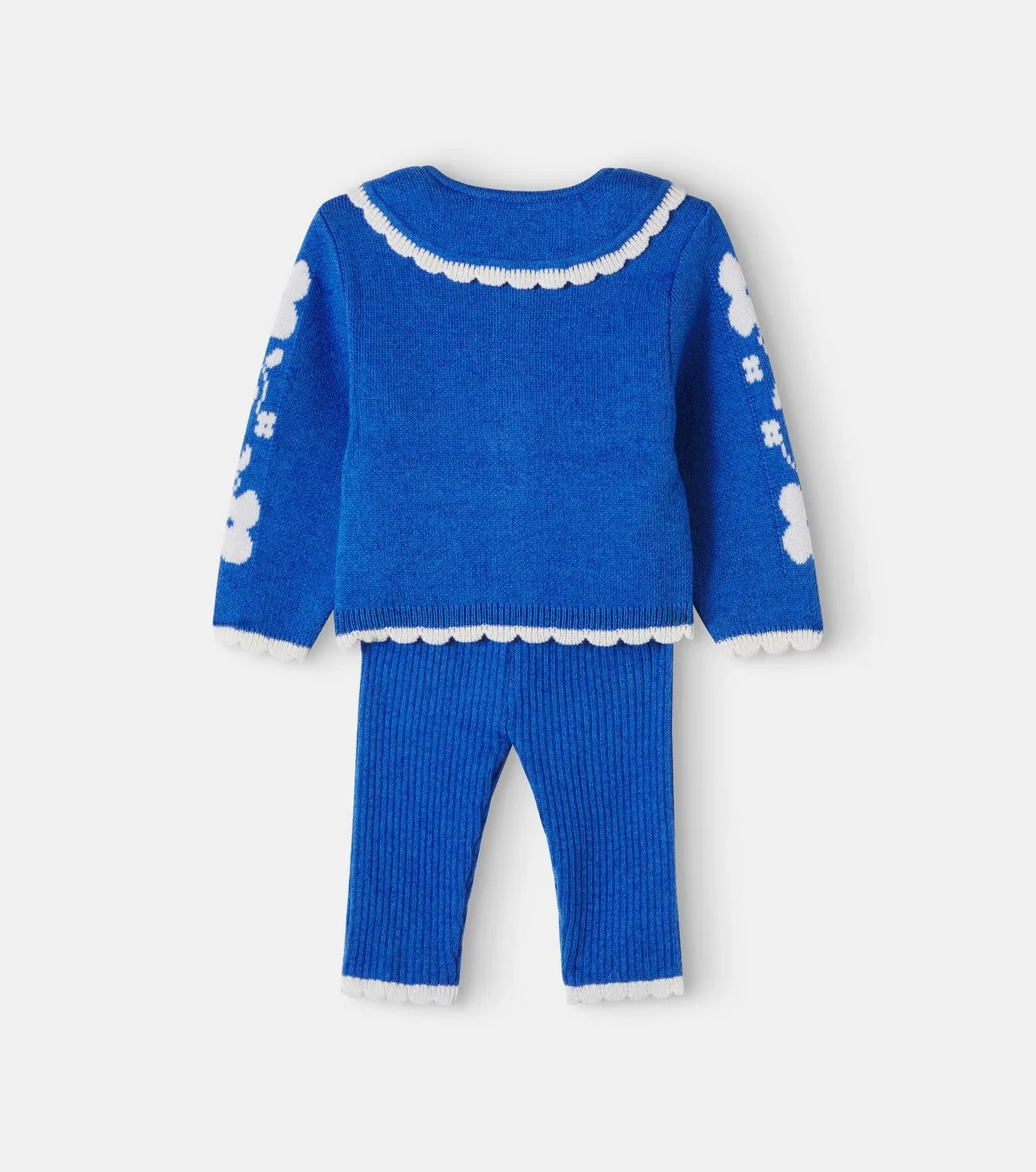 Комплект из кардигана и брюк Nordic Knit Bebe Organic, синий — фото 2