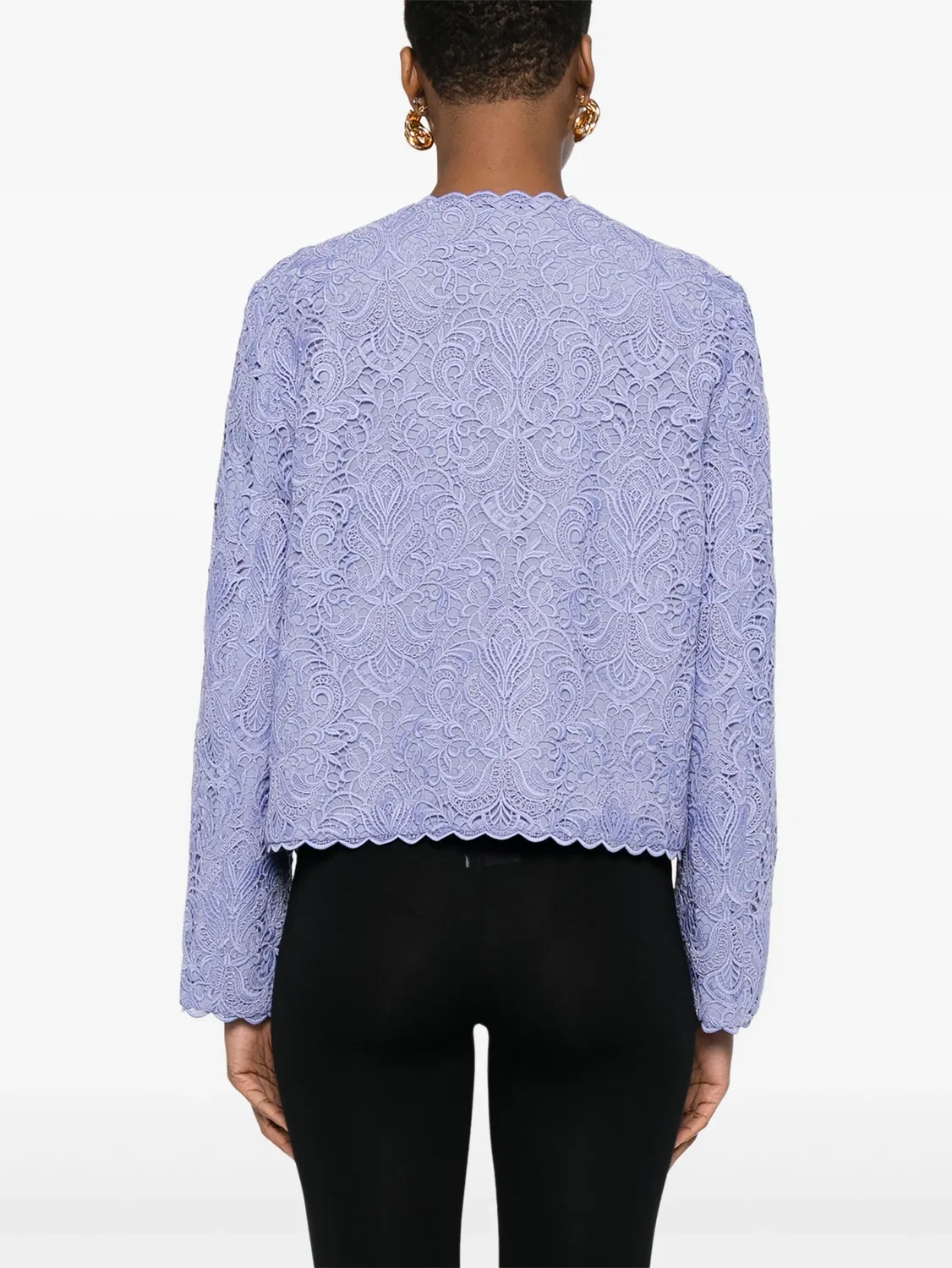 Вышитая куртка цвета сирени ETRO, лиловый — фото 4