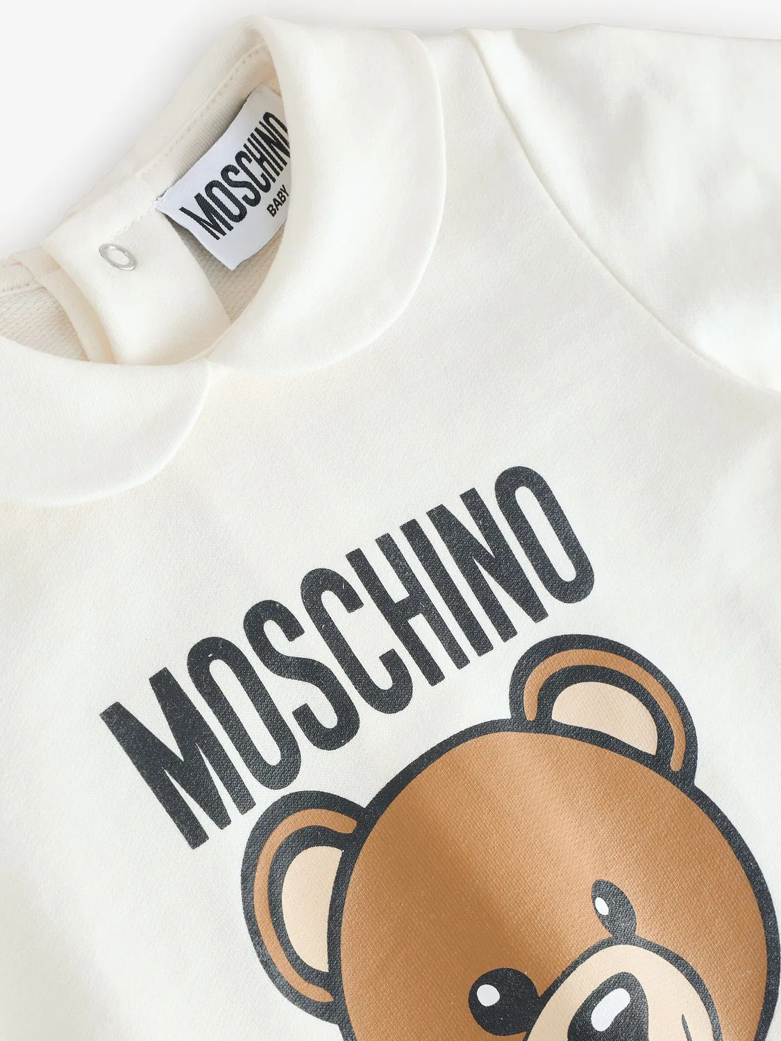 Боди Moschino Baby Logo, кремовый — фото 3