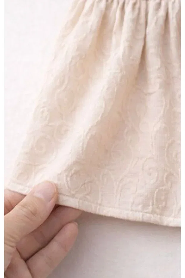 Детское платье для девочек хлопковое Ruffled peter pan collar Baby Corner, Beige — фото 4