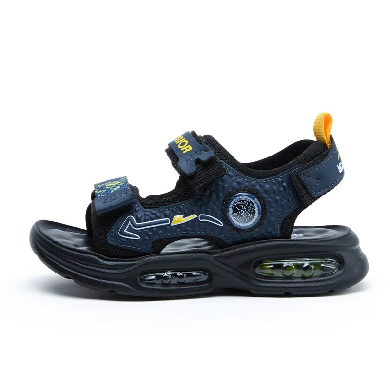 Детские сандалии с синтетической кожей Dark Blue Black WARRIOR