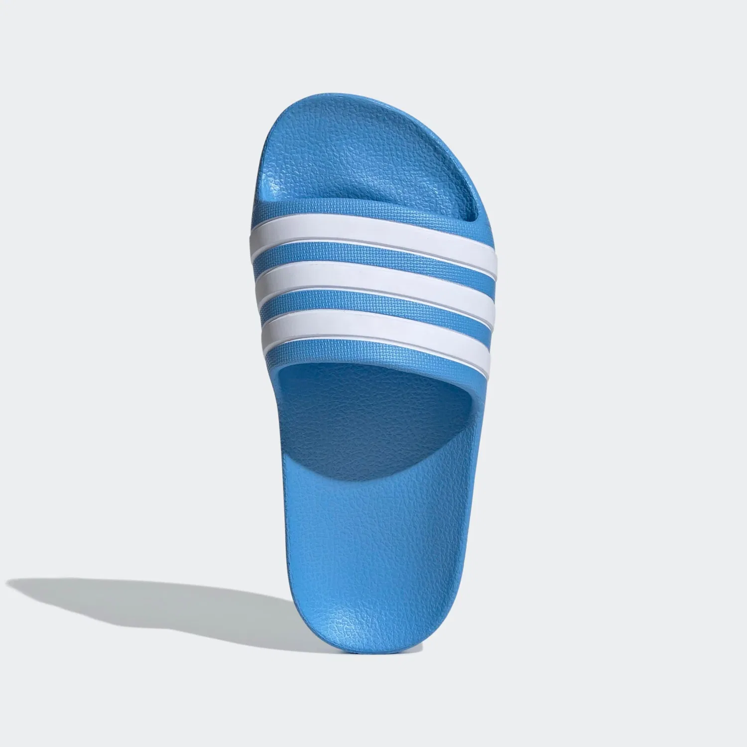 Детские сланцы с тремя полосками Adidas, Blue Burst/White/Blue Burst — фото 4