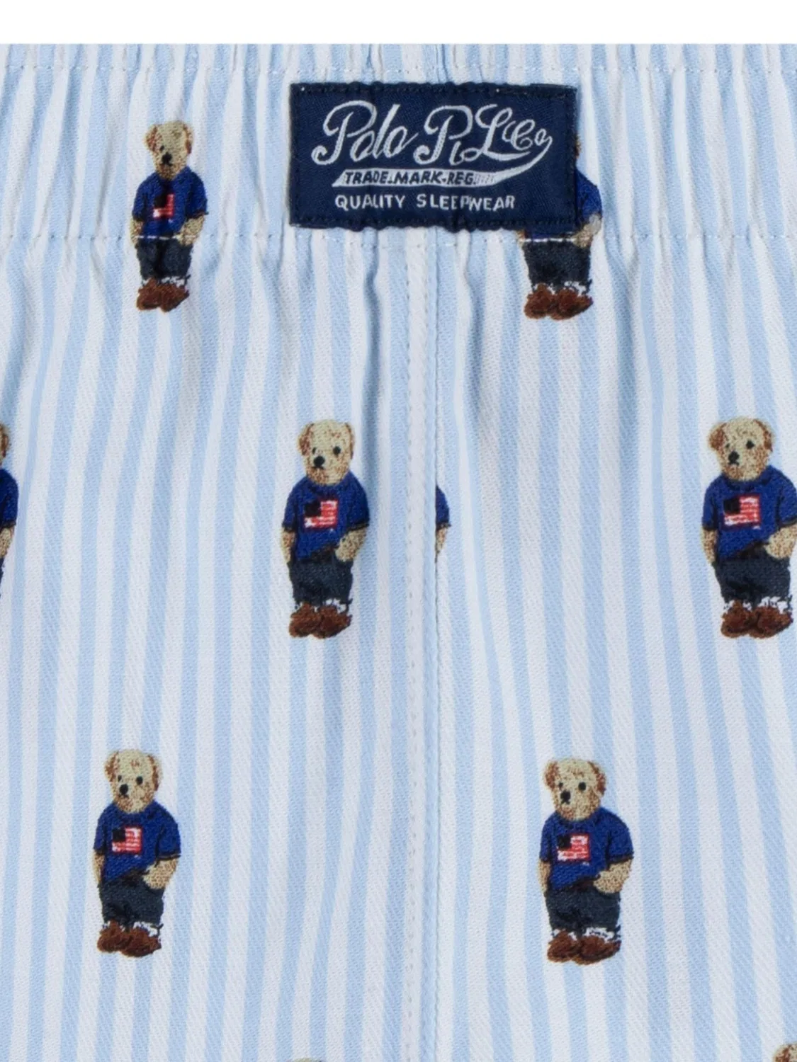 Пижамный набор с коротким рукавом, Polo Bear Polo Ralph Lauren, бело-голубой — фото 3