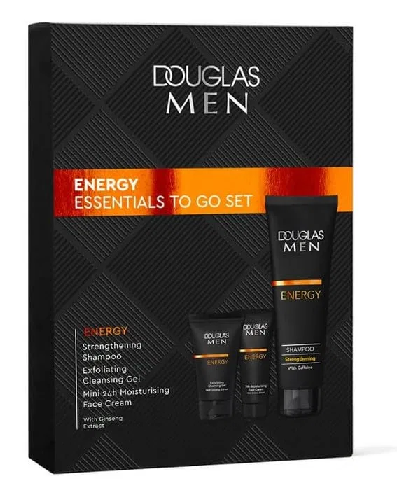 Набор для ухода Douglas Energy Essentials to Go, шампунь 60 мл, очищающий гель 30 мл, увлажняющий крем 25 мл Douglas Cosmetics