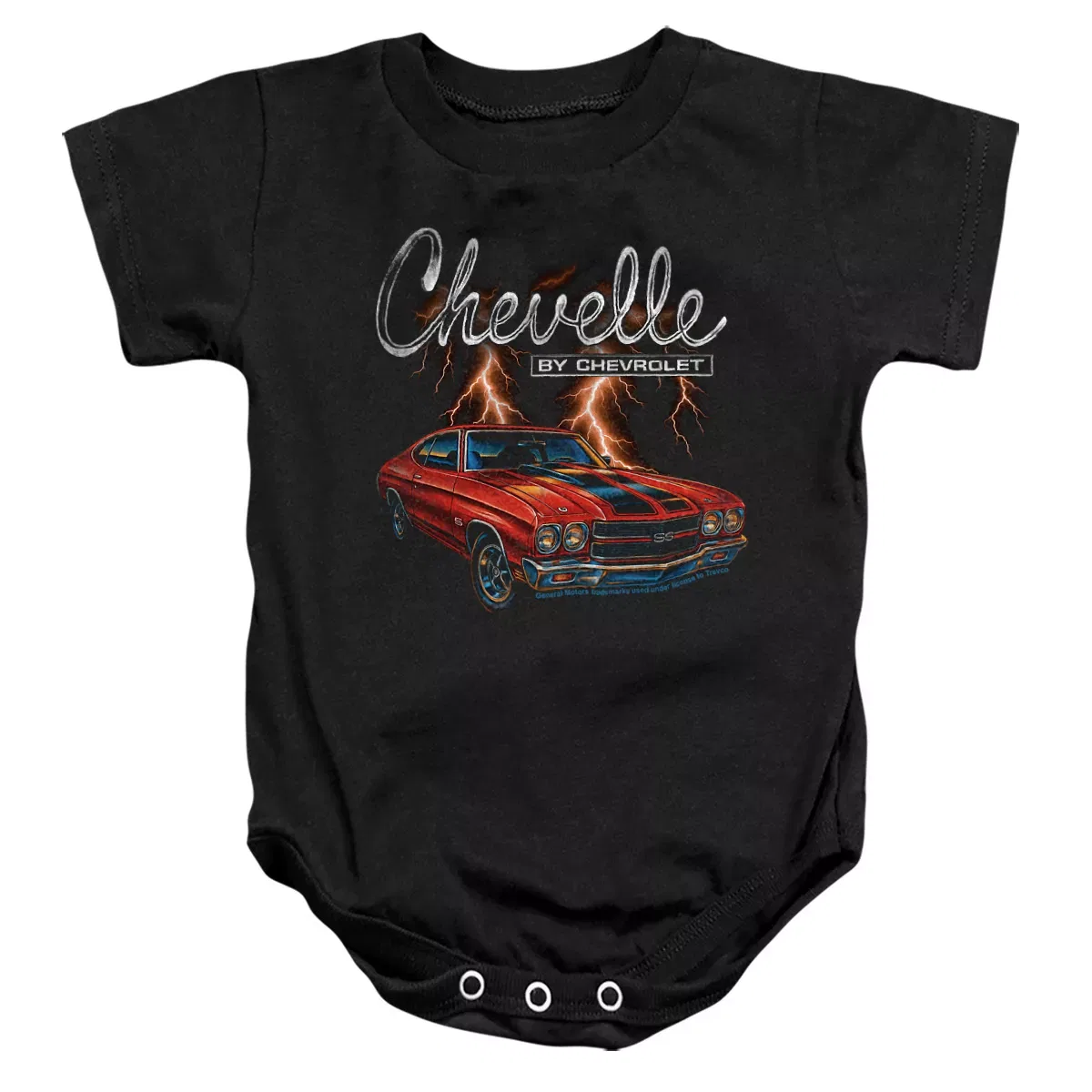 Детское боди для младенцев с принтом Chevrolet Chevelle Thunder, Chevrolet, Black