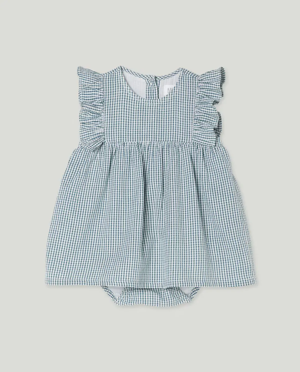 

Детское платье без рукавов в клетку Vichy Baby El Corte Inglés, зеленый