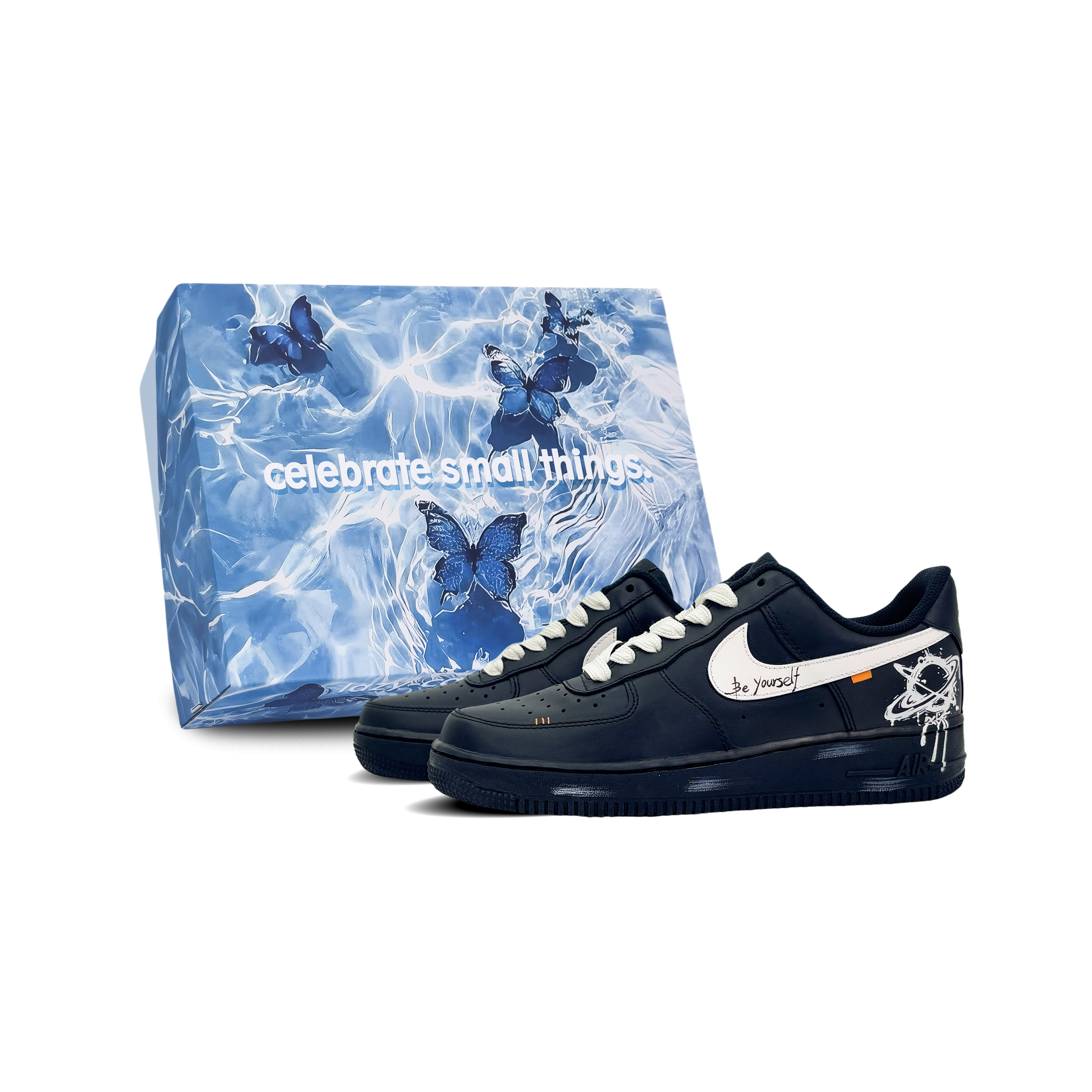 

Nike Кроссовки Air Force 1 для скейтбординга, износостойкие, низкие, мужские, черно-белые