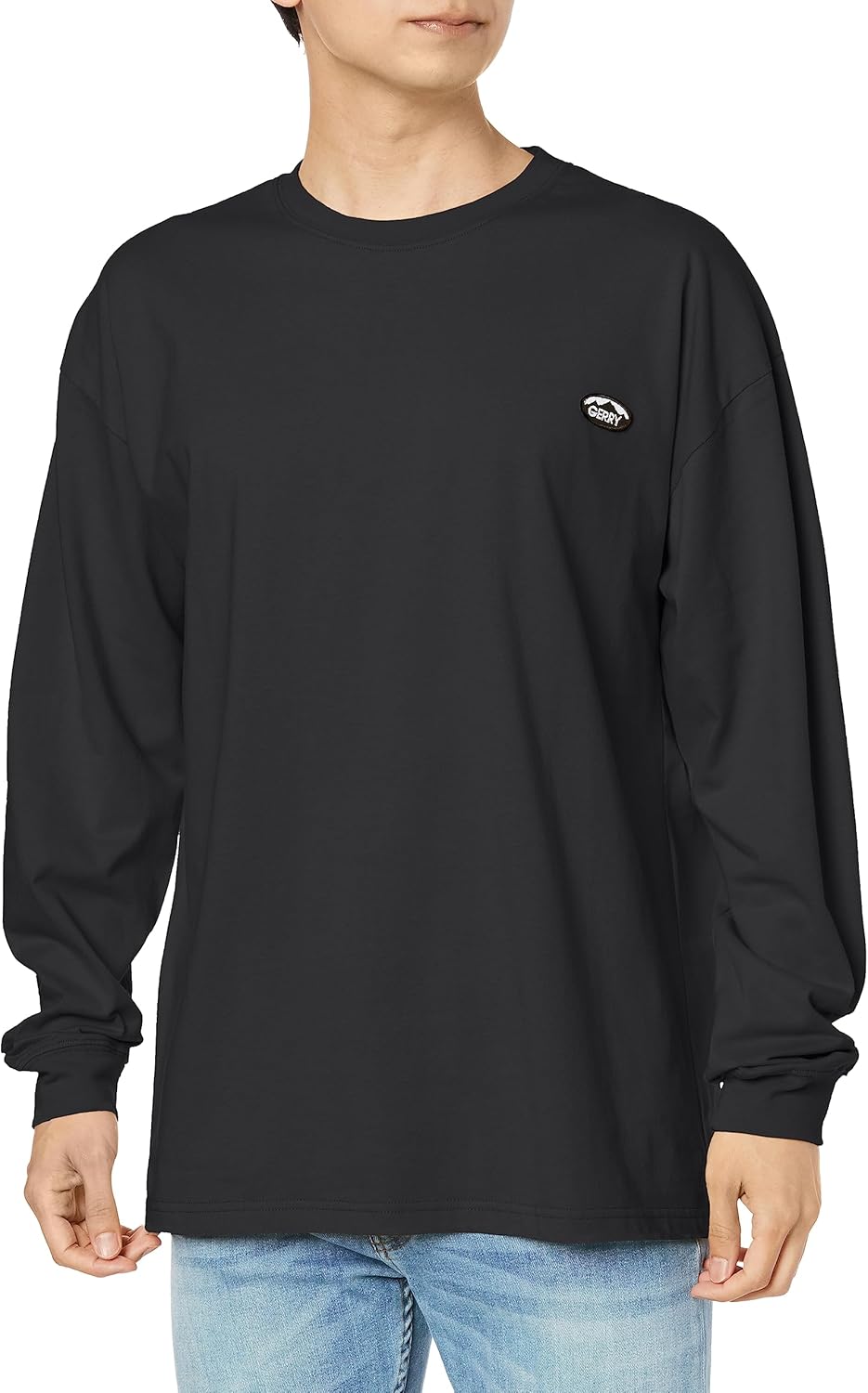 

Мужская футболка с длинным рукавом и нашивкой в виде одной точки Inprobes 41704 Improves, черный