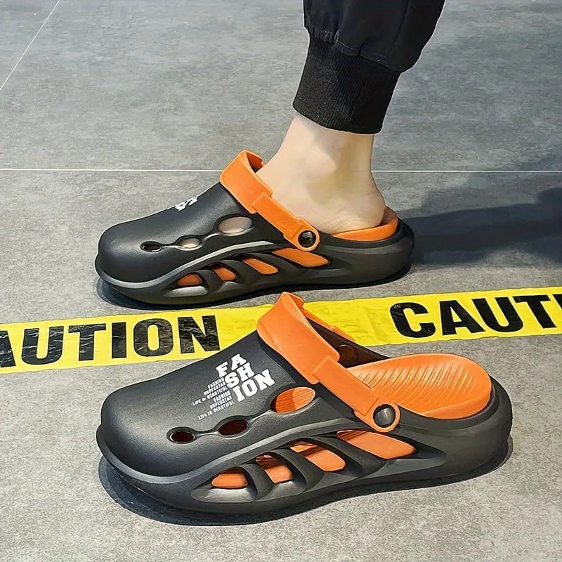 Fashion Sporty Clogs - Breathable, Non-Slip EVA Сандалии, Comfortable for Outdoor Activities All-Season Footwear FmShi, оранжевый — фото 3