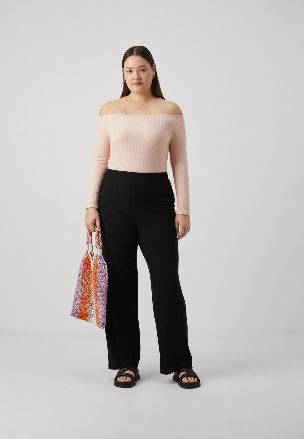 

Топ с длинными рукавами Carnella Off Shoulder Only, светло-розовый