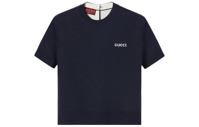 

Футболка женская Gucci, темно-синий